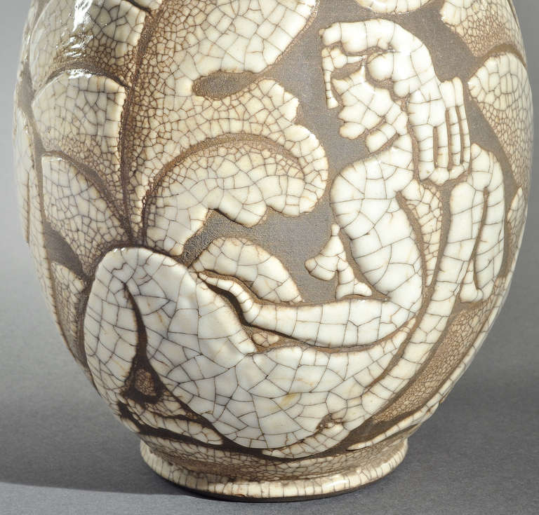 Rene Buthaud Vase, circa 1930 For Sale 2