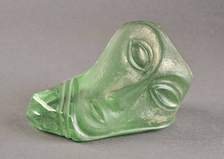 Erwin Burger Unique Documented Glass Head, 1954