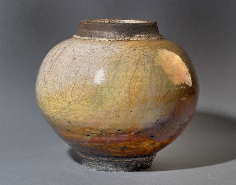 French Jean Besnard Earthenware Vase