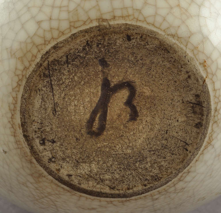 Jean Besnard Crackled Vase, circa 1930 For Sale 2