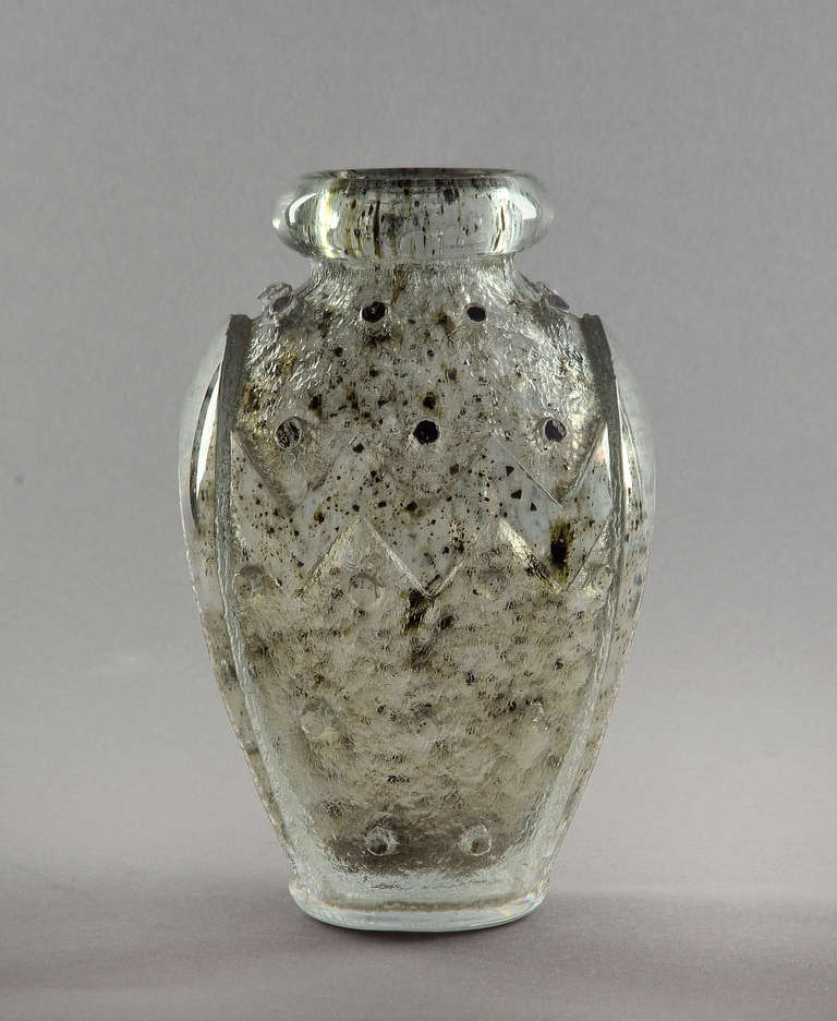 Daum Nancy Acid Etched Art Deco Vase, circa 1930 In Good Condition In Paris, FR