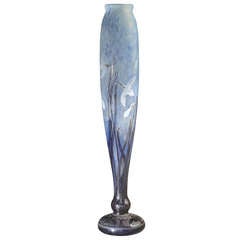 Tall Daum Nancy "snowdrop" Vase Circa 1900
