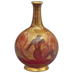 Jean Mayodon Glazed Ceramic Vase Circa 1940