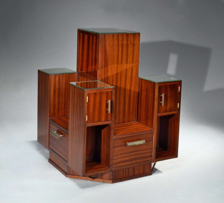 Art Deco Mahogany Display Table