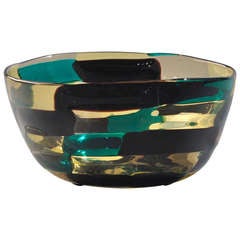 Venini - "Pezzato" Bowl designed by Fulvio Bianconi Circa 1950