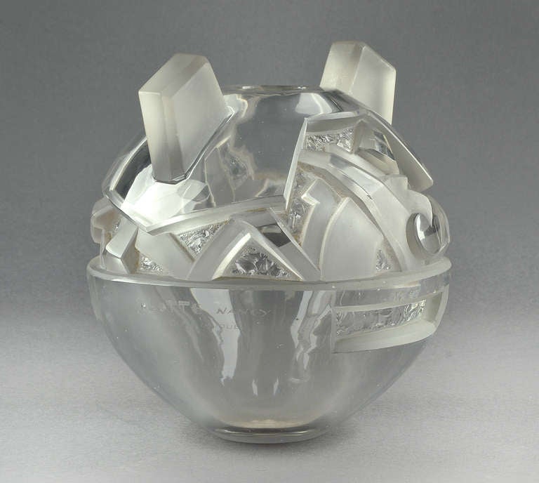 Aristide Colotte Art Deco Unique Crystal Vase 2