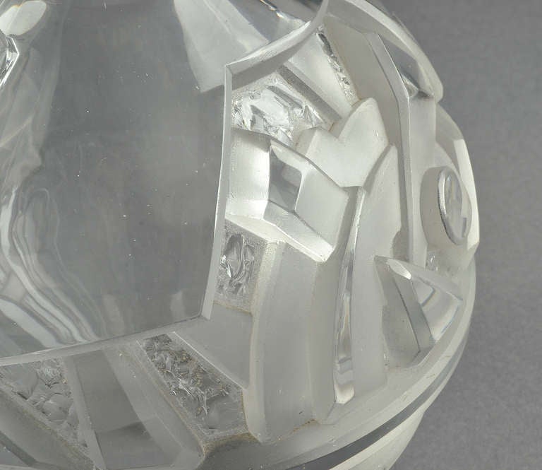 Aristide Colotte Art Deco Unique Crystal Vase 4