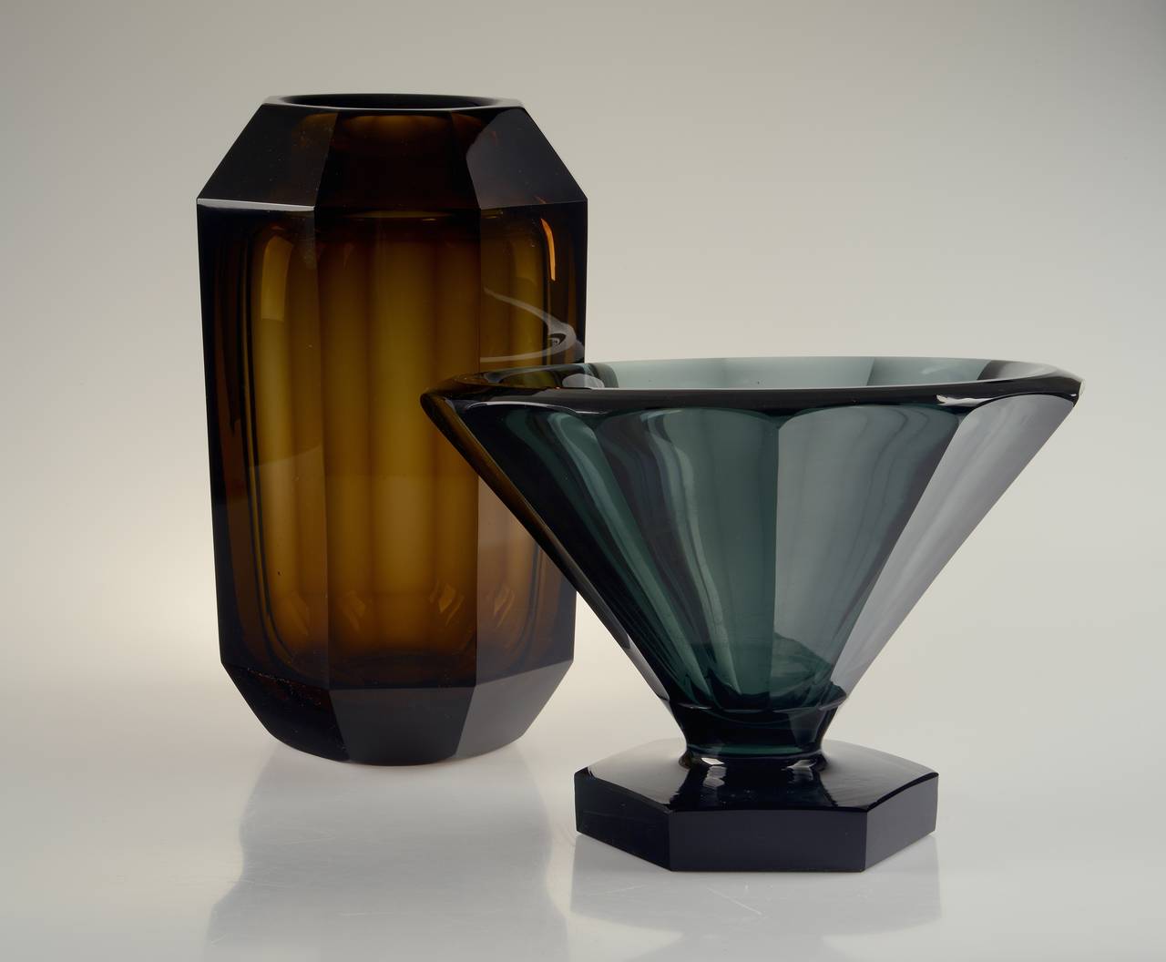 Art Deco Daum Nancy France 1930's Rare Glass Vases For Sale