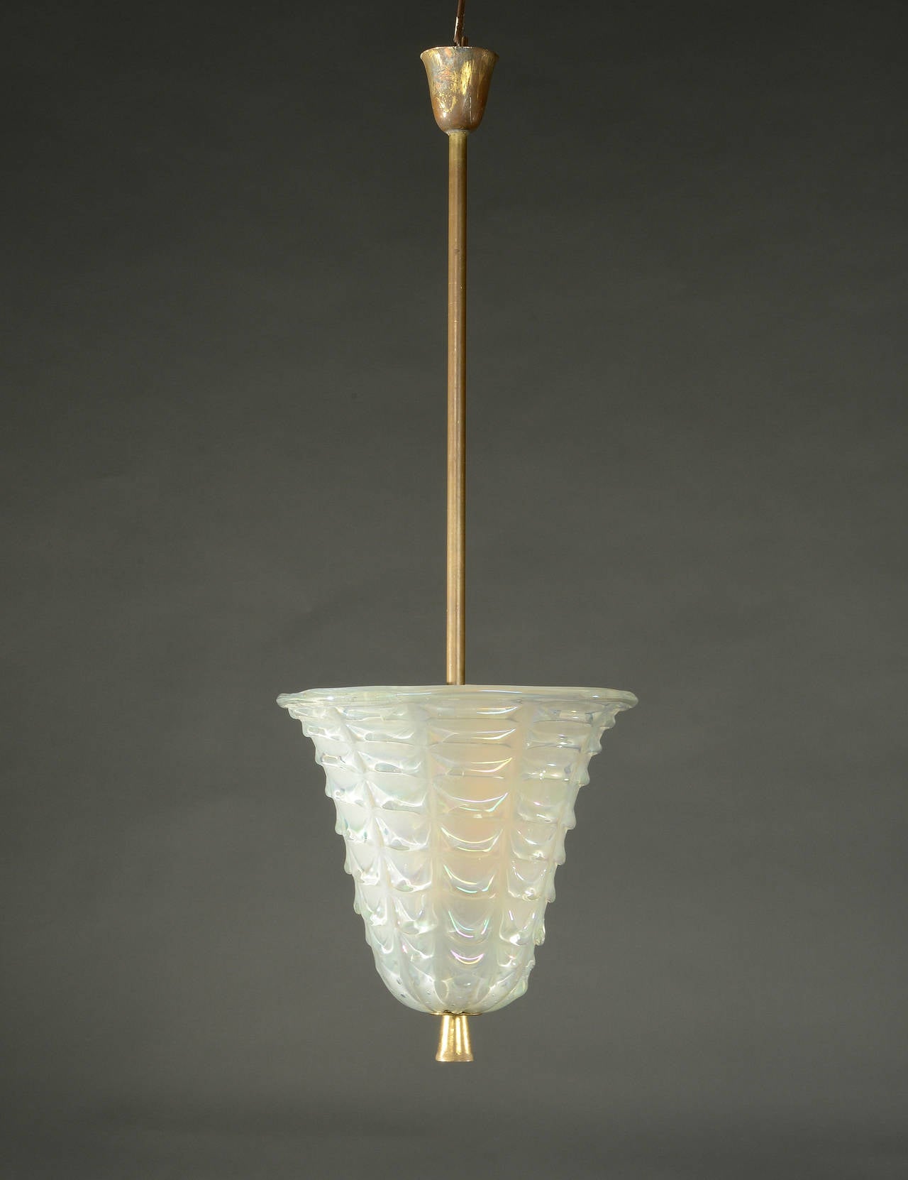 Barovier e Toso "a Grosse Costolature" Chandelier, circa 1940