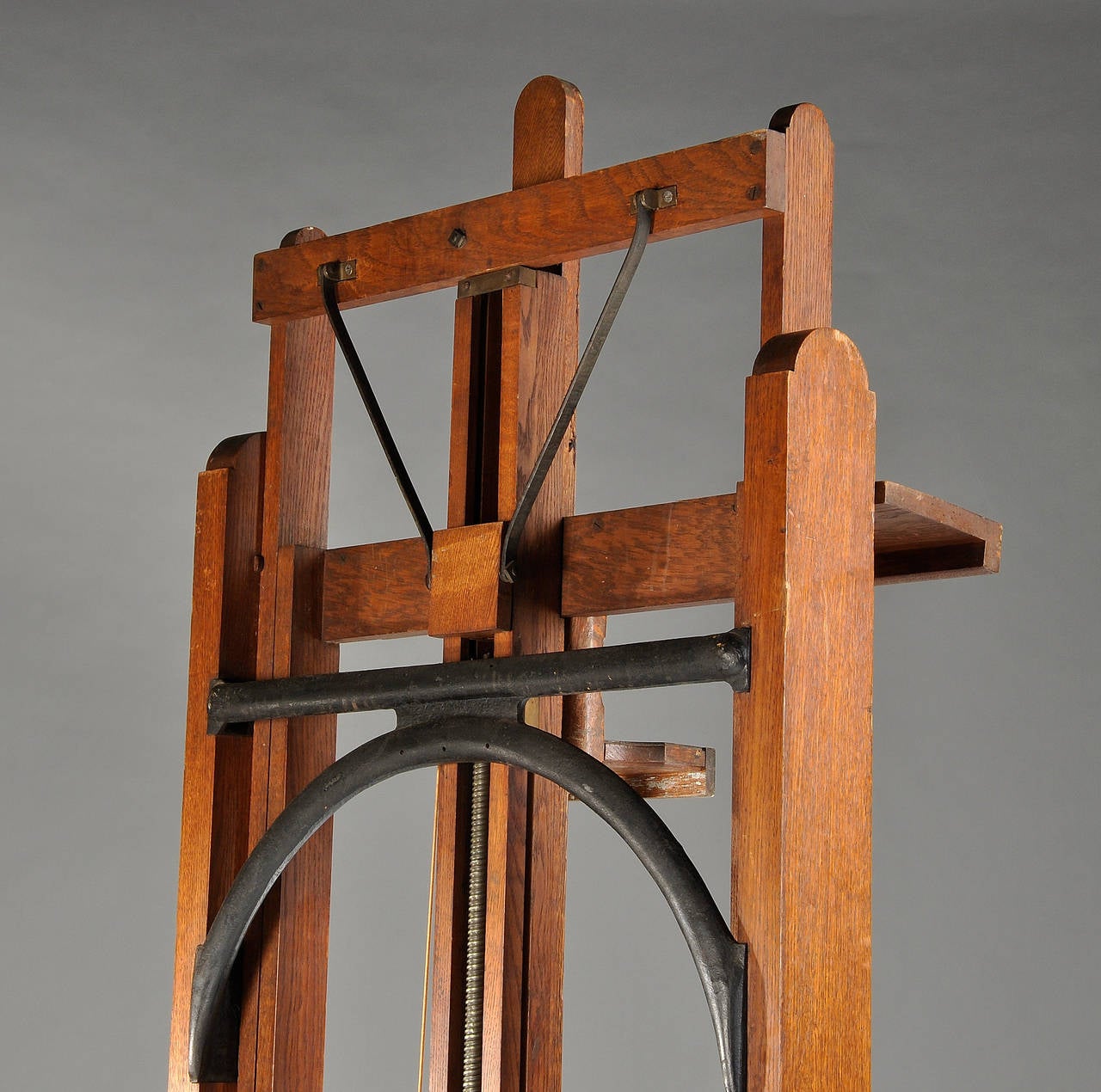 19th Century Oak and Metal Easel for Paintings For Sale 2