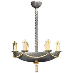 Gilbert Poillerat Chandelier