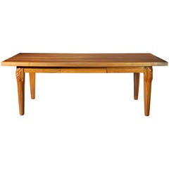 Gustave Louis Jaulmes Walnut Dining Table, circa 1925