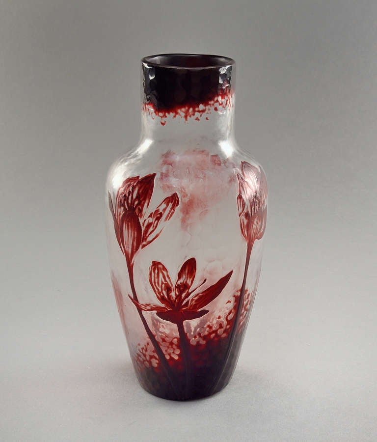 Daum Nancy "Martelé" Vase Circa 1910