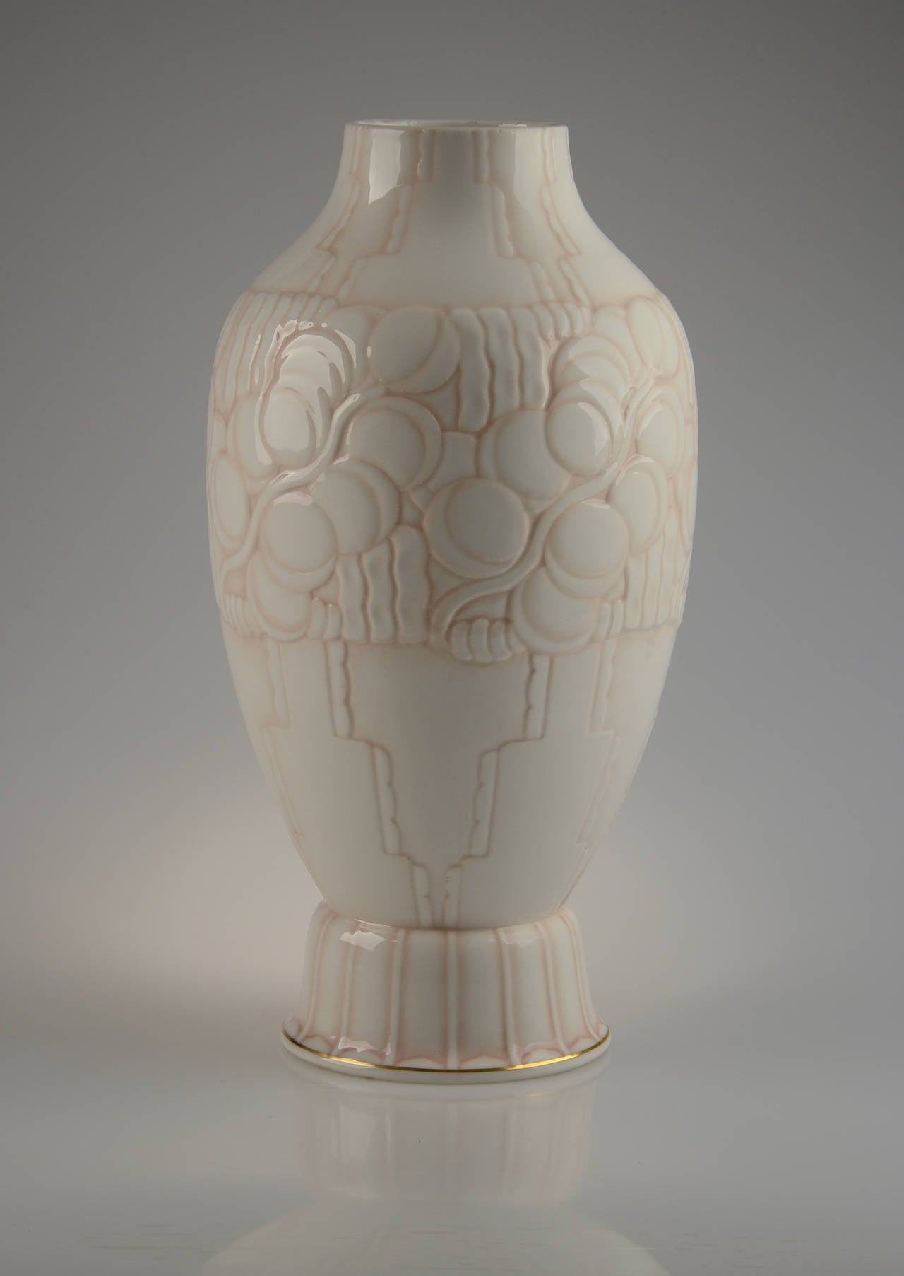Art Deco Porcelain Vase by "Sevres" and AdrienAuguste Leduc, 1931 For