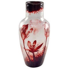 Daum Nancy "Martelé" Vase Circa 1910