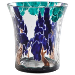Marcel Goupy enamelled Vase Circa 1925