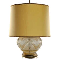 Daum Nancy Acid Etched Table Lamp Circa 1930