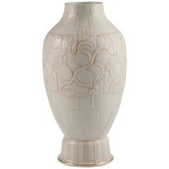 Art Deco Porcelain Vase by "Sevres" and Adrien-Auguste Leduc, 1931