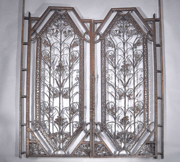 Exceptional pair of Gates Attributed to Edgar Brandt