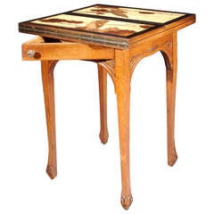Charles Spindler Marquetry Game Table Circa 1900