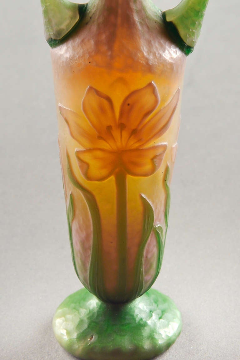 Daum Nancy Remarkable Cameo Glass Vase 1