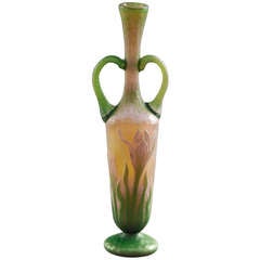 Daum Nancy Remarkable Cameo Glass Vase