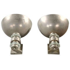 Pair of modernist sconces attributed to Francis PAUL