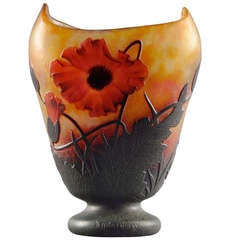 Daum Nancy France "Poppy" Vase, circa 1920