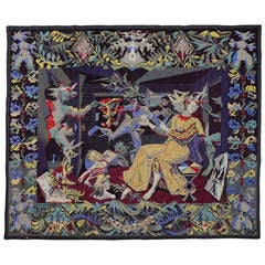 Lucien Coutaud - " La Main Magique " A Rare Aubusson Tapestry