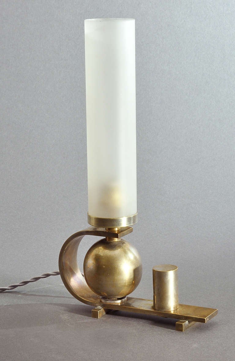 Rare lampe moderniste DIM (Joubert et Petit) vers 1930