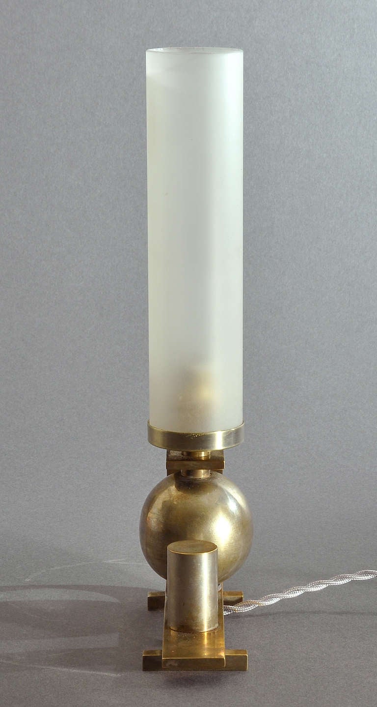 Art Deco Rare DIM (Joubert et Petit) Modernist Lamp Circa 1930 For Sale