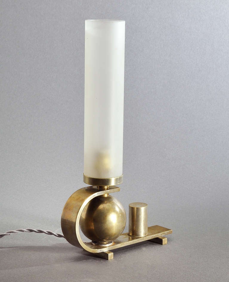 Rare DIM (Joubert et Petit) Modernist Lamp Circa 1930 For Sale 2