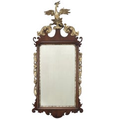 Late 19th Century English Chippendale Style Parcel Gilt Mirror