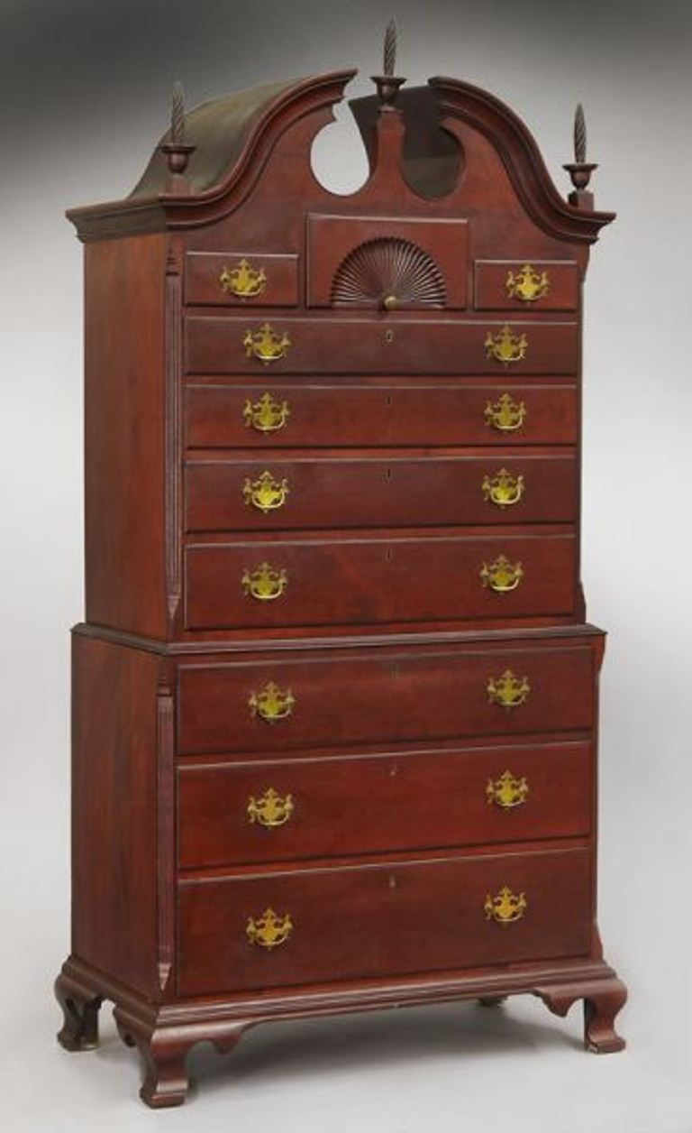 Period American Chippendale Chest on Chest