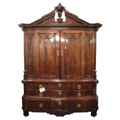 Dutch Neoclassical Mahogany Linen Press 11