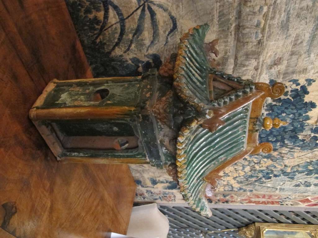 Chinese Sancai-glazed Ming Pottery Temple In Good Condition In Dallas, TX