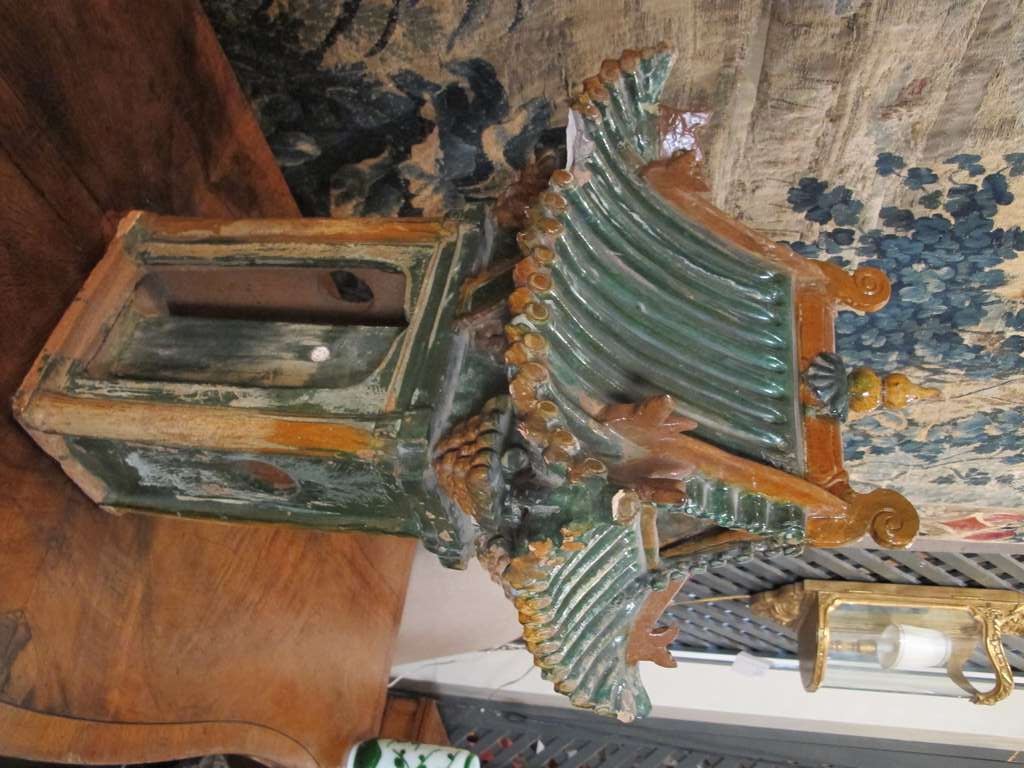 18th Century and Earlier Chinese Sancai-glazed Ming Pottery Temple