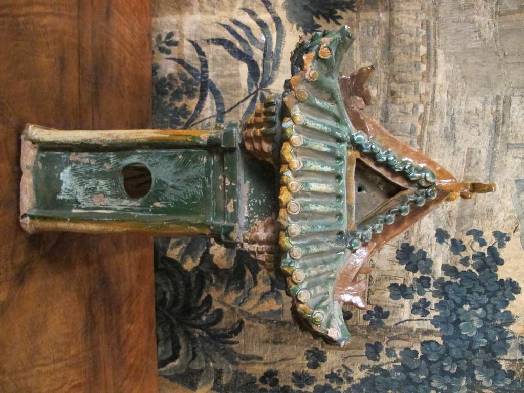 Chinese Sancai-glazed Ming Pottery Temple 1