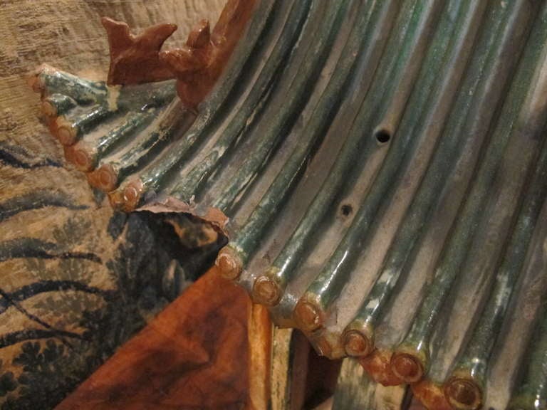 Chinese Sancai-glazed Ming Pottery Temple 2