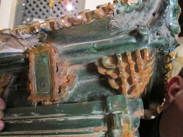 Chinese Sancai-glazed Ming Pottery Temple 4