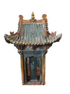Chinese Sancai-glazed Ming Pottery Temple
