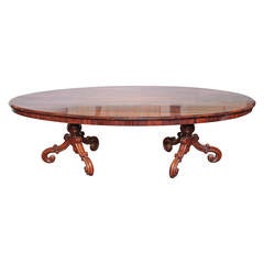 19th Century Portuguese Oval Rosewood Table