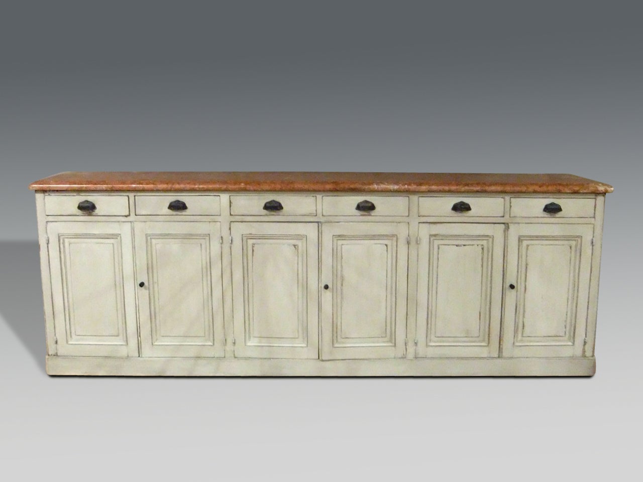 Late 19th Century French Painted Cupboard For Sale