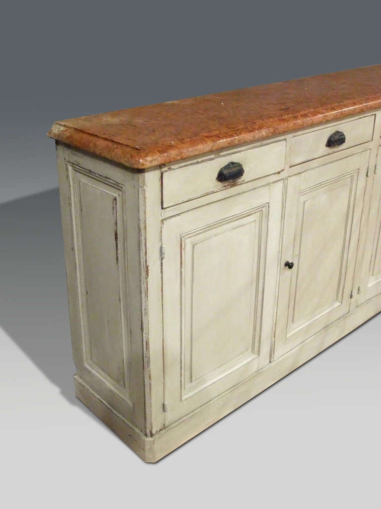 Late 19th Century French Painted Cupboard For Sale 1