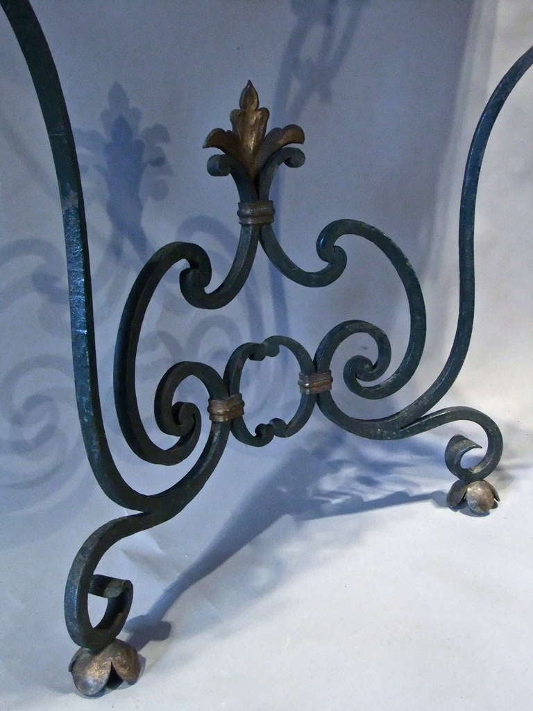 Pair of Wrought Iron Consoles   2