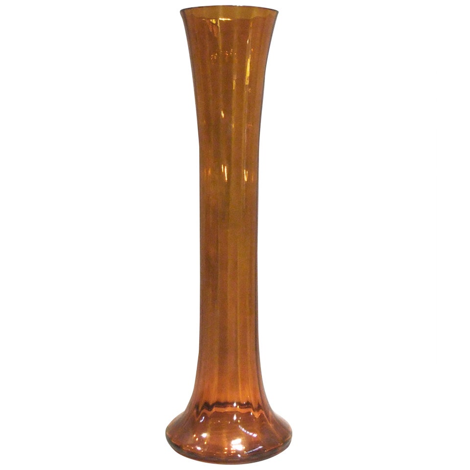 Amber Glass Vase   For Sale