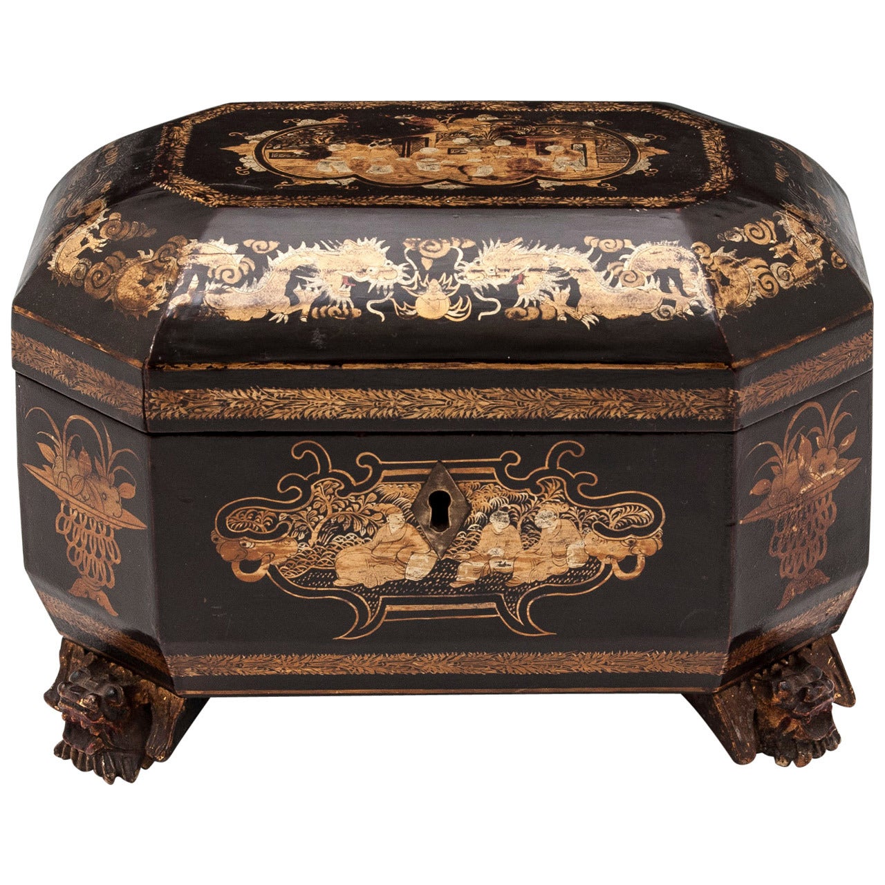 Chinese Lacquer Tea Chest
