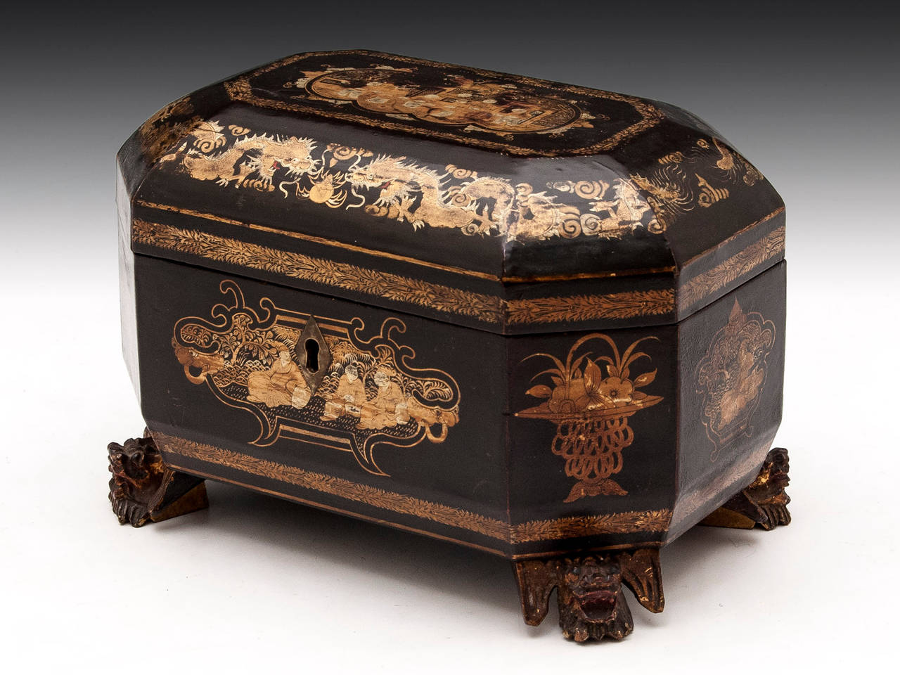 19th Century Chinese Lacquer Tea Chest