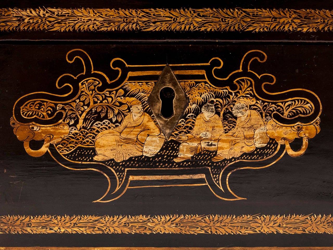 Chinese Lacquer Tea Chest 1