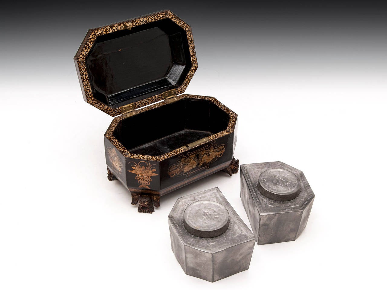 Chinese Lacquer Tea Chest 4